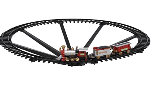 Home Accents Holiday Christmas Around The Tree Train Set - 9 Ft Mounts to Tree Trunk or Run on Floor - 35 Inch Track Diameter