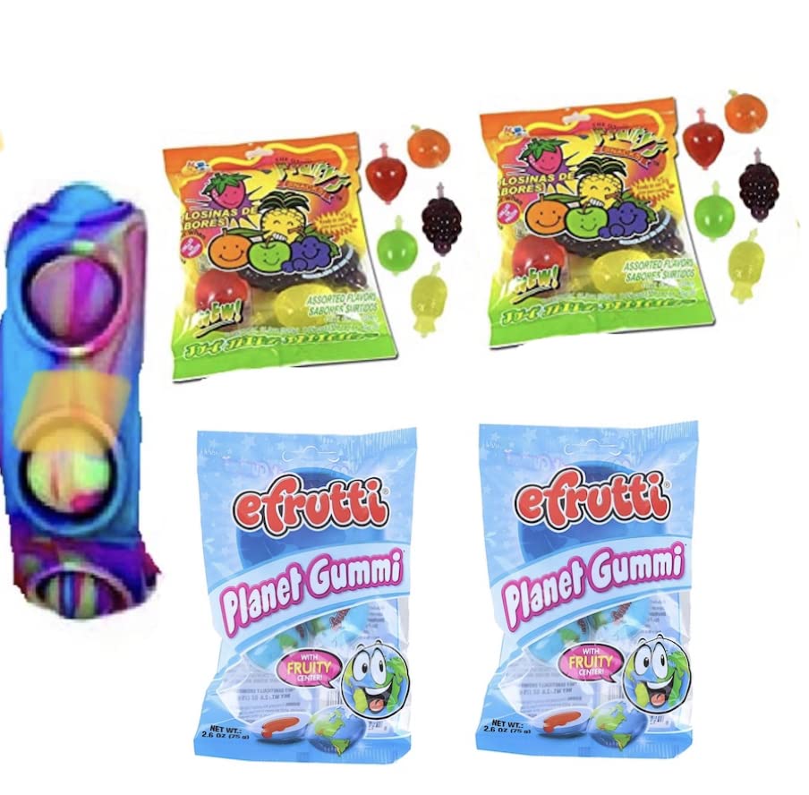 Ju-C Jelly Fruit, Planet Gummies, and Pop Fidget Snap Bracelet TikTok Mystery Assortment Trend Bundle - Perfect for Easter, Office, Kid's Party